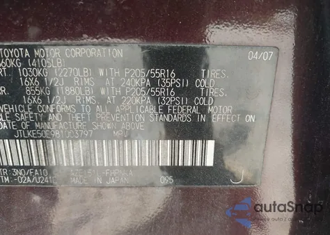 2008 Scion Xb from USA, damaged, VIN JTLKE50E981003797